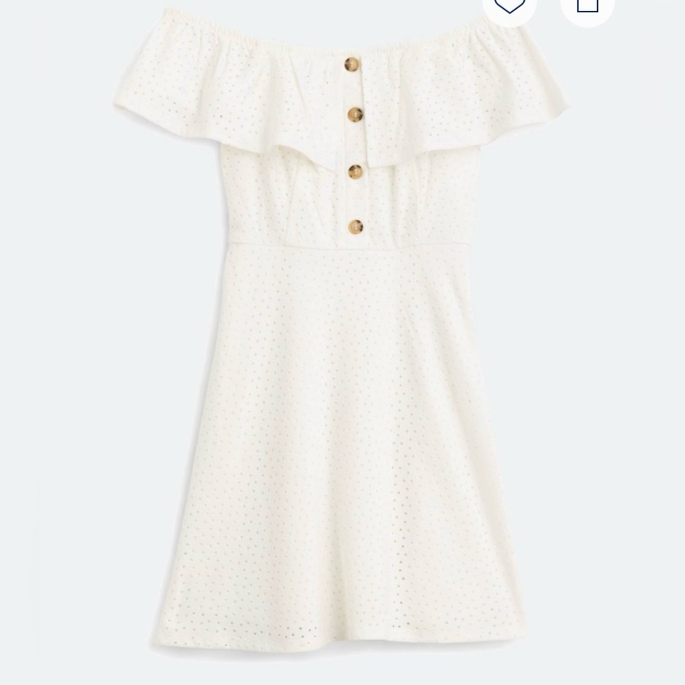White Ruffled Off-Shoulder Sundress
